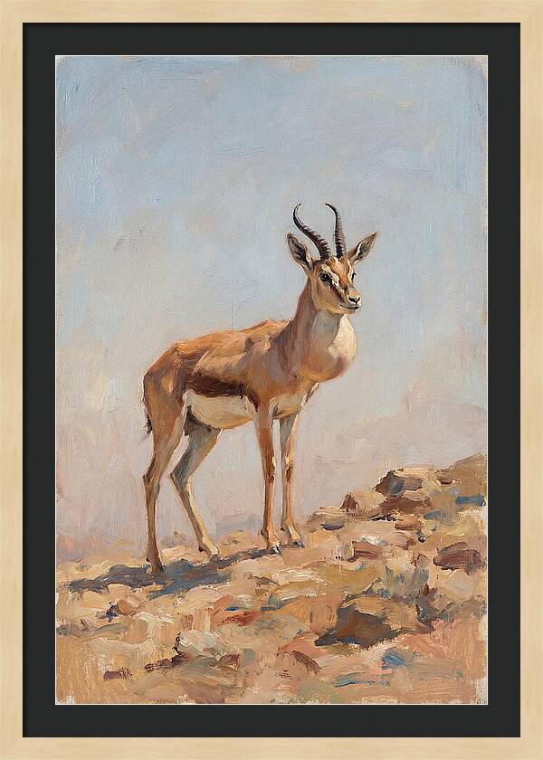 Goitered Gazelle In Natural Habitat