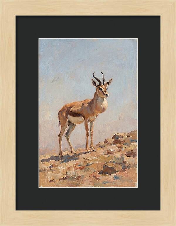 Goitered Gazelle In Natural Habitat