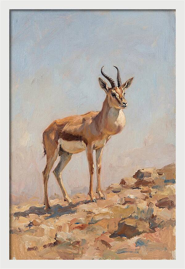 Goitered Gazelle In Natural Habitat