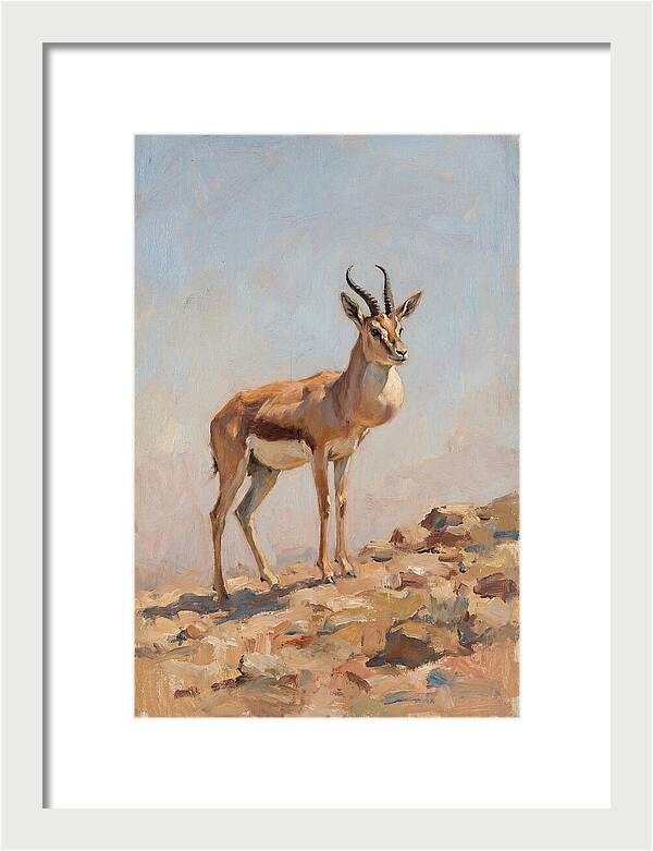 Goitered Gazelle In Natural Habitat