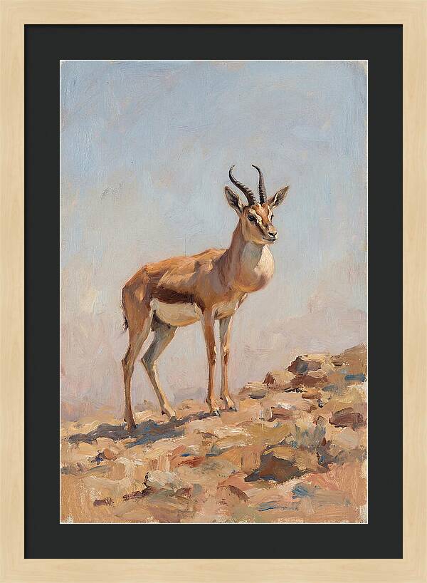Goitered Gazelle In Natural Habitat