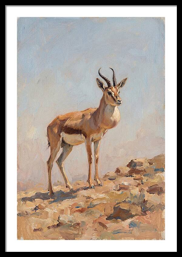Goitered Gazelle In Natural Habitat