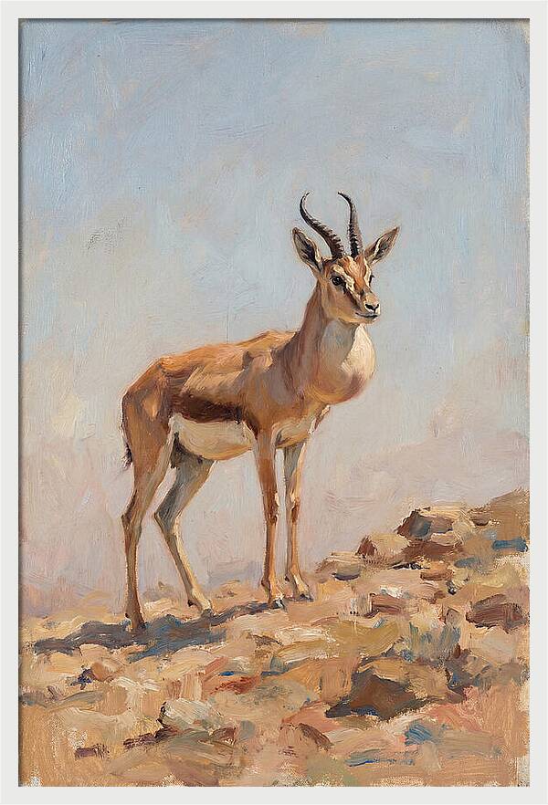 Goitered Gazelle In Natural Habitat