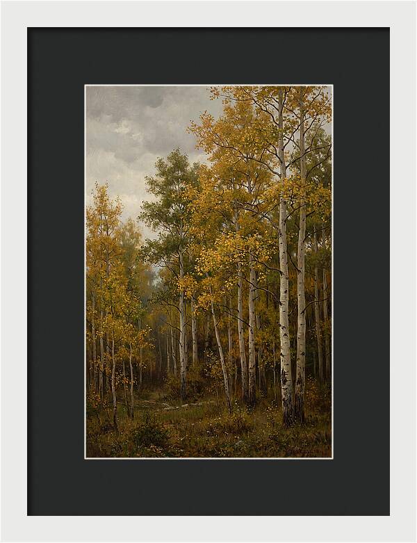 Golden Aspens Under Autumn Skies