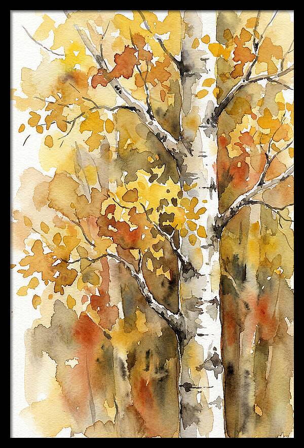 Golden Aspens Under Autumn Sun