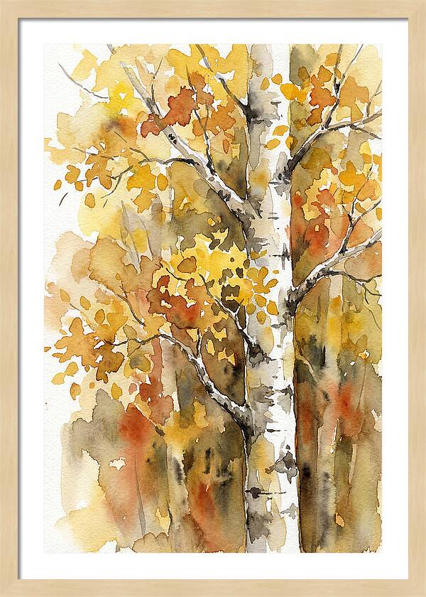 Golden Aspens Under Autumn Sun