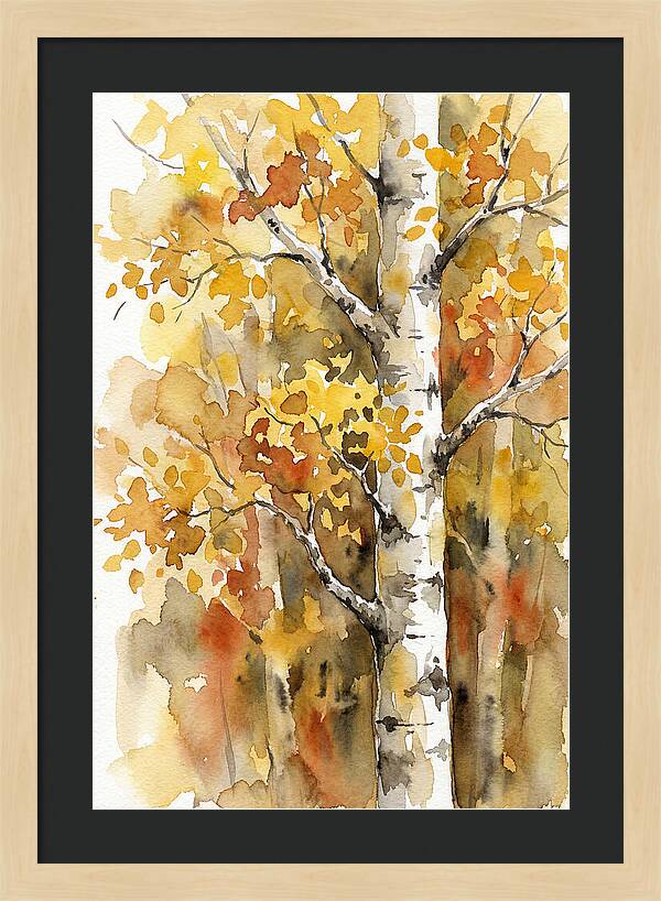 Golden Aspens Under Autumn Sun