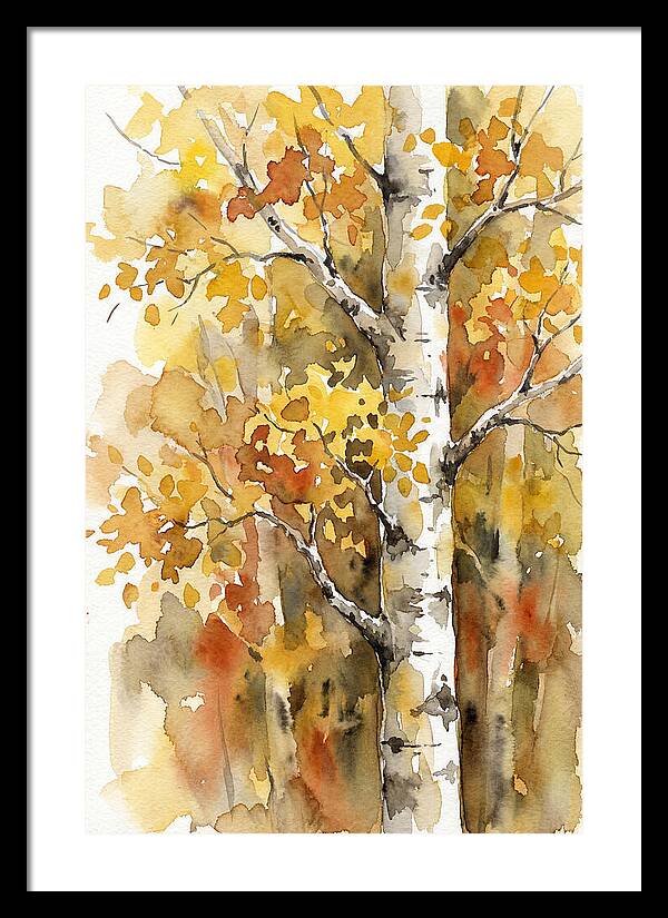 Golden Aspens Under Autumn Sun