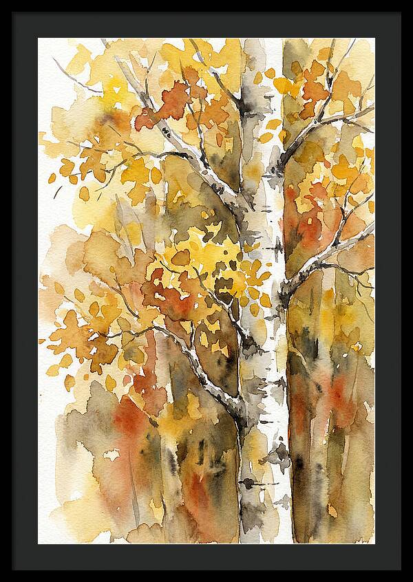 Golden Aspens Under Autumn Sun