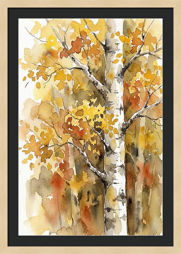 Golden Aspens Under Autumn Sun