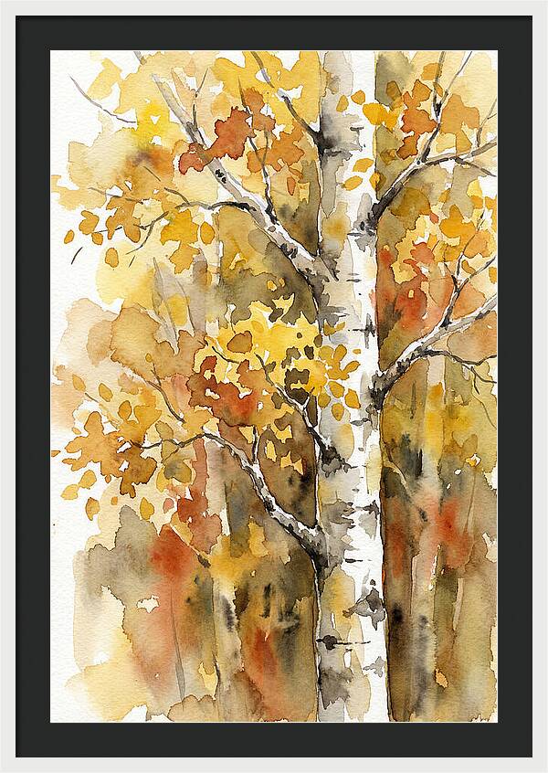 Golden Aspens Under Autumn Sun