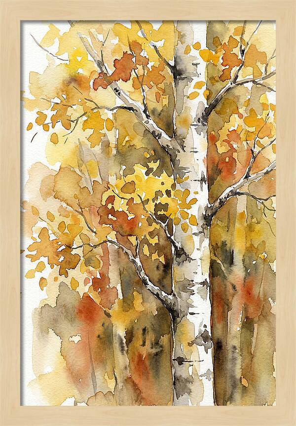 Golden Aspens Under Autumn Sun