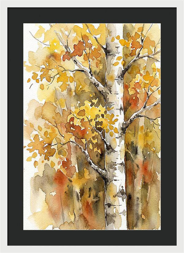 Golden Aspens Under Autumn Sun