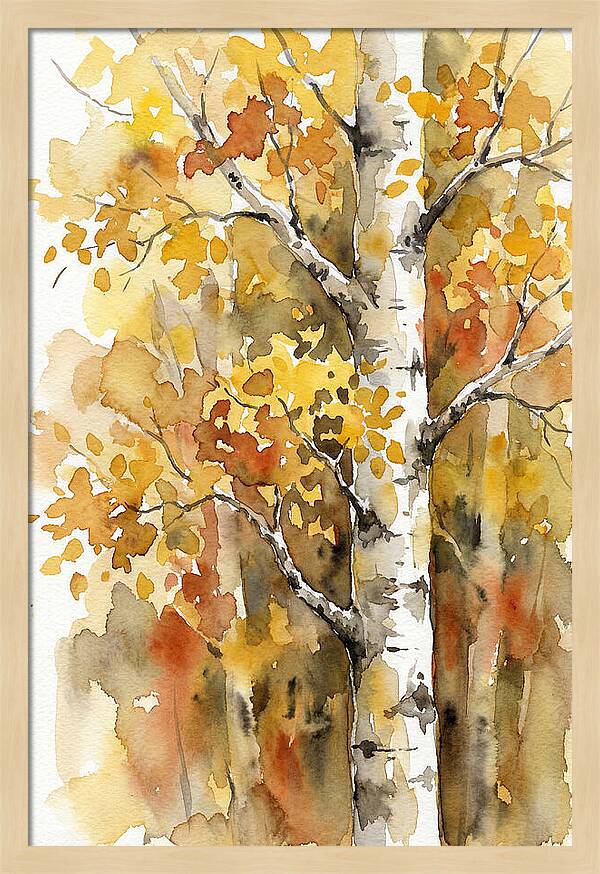 Golden Aspens Under Autumn Sun