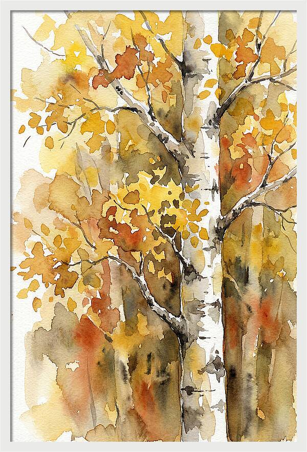 Golden Aspens Under Autumn Sun