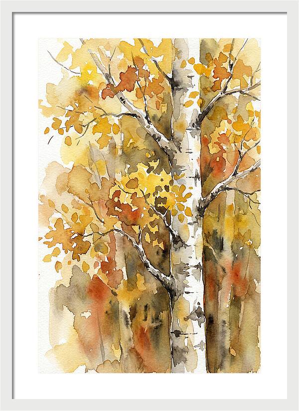 Golden Aspens Under Autumn Sun
