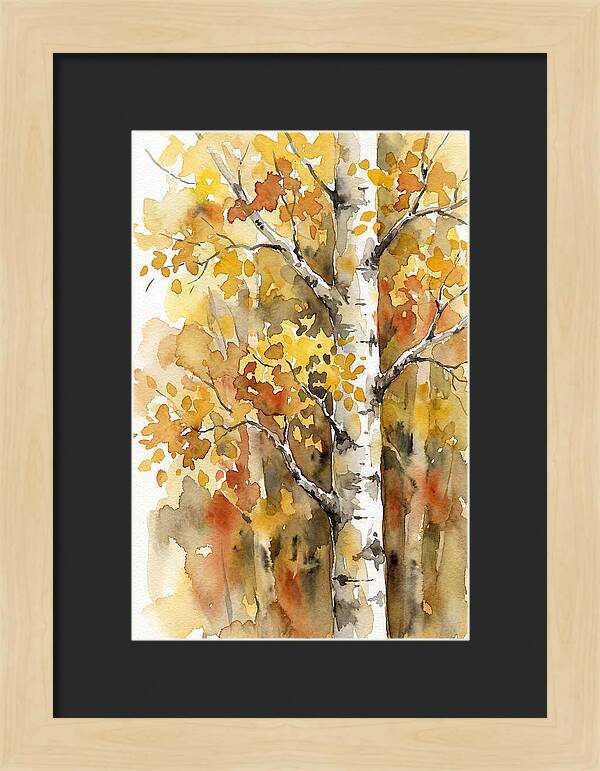 Golden Aspens Under Autumn Sun