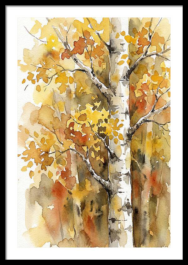 Golden Aspens Under Autumn Sun