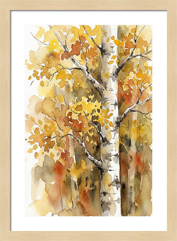 Golden Aspens Under Autumn Sun