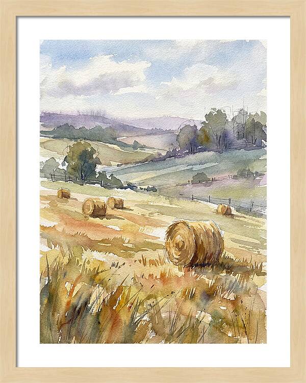 Golden Bales Under Open Skies