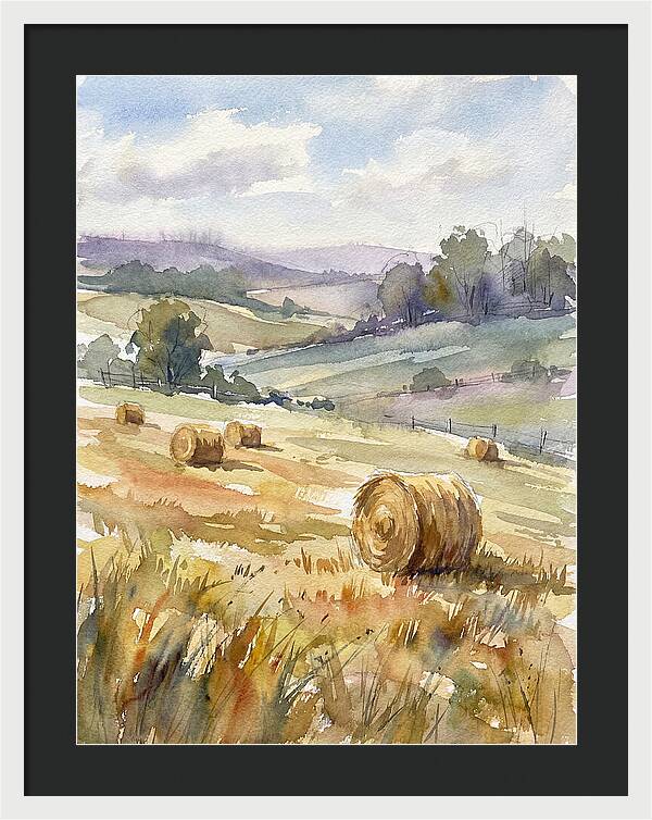 Golden Bales Under Open Skies