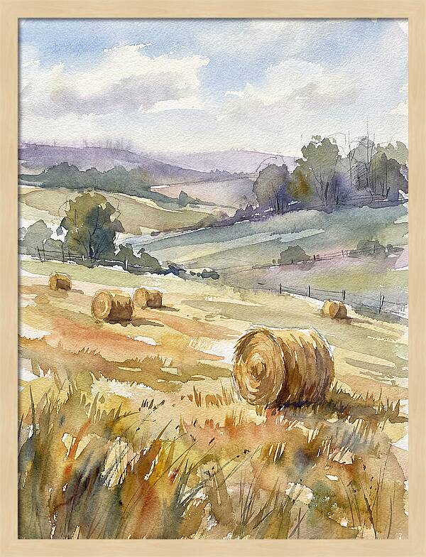 Golden Bales Under Open Skies