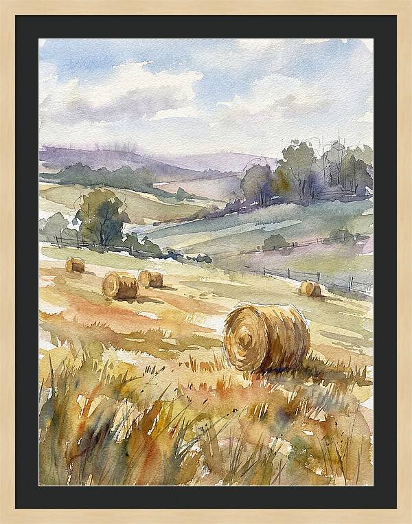 Golden Bales Under Open Skies