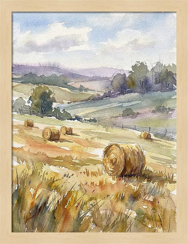 Golden Bales Under Open Skies