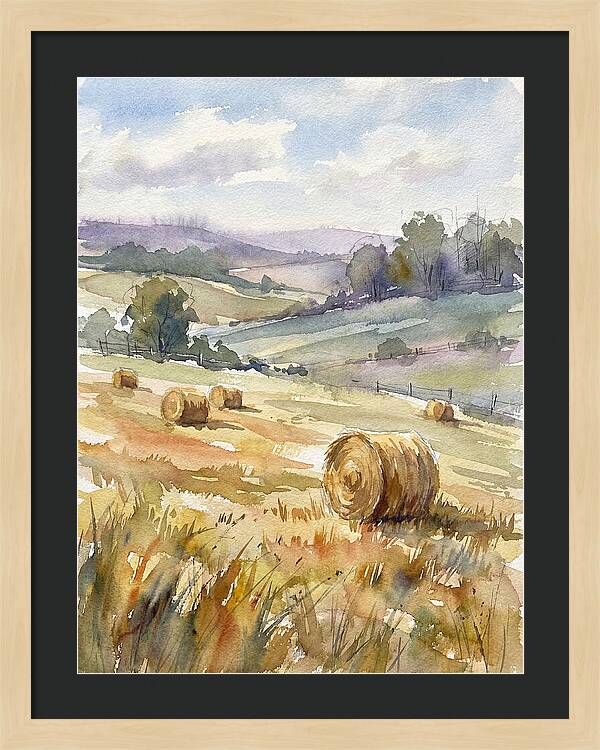 Golden Bales Under Open Skies