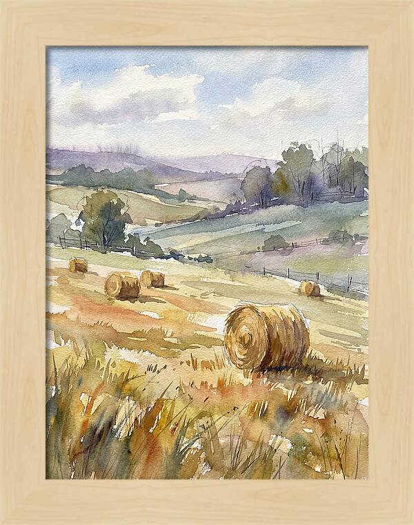 Golden Bales Under Open Skies