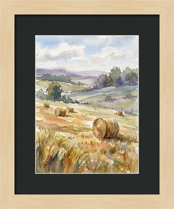 Golden Bales Under Open Skies