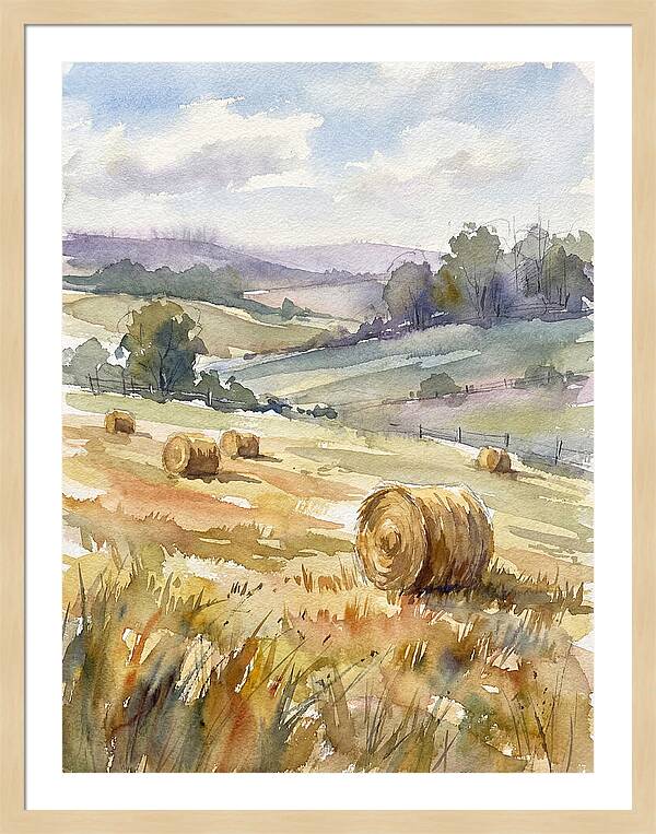 Golden Bales Under Open Skies