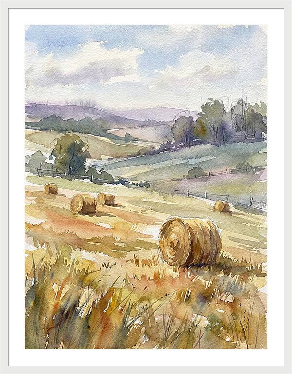 Golden Bales Under Open Skies