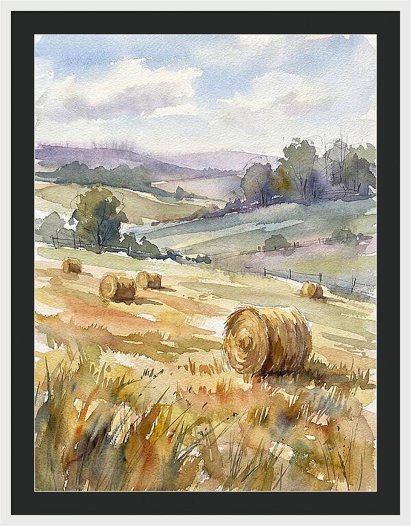 Golden Bales Under Open Skies