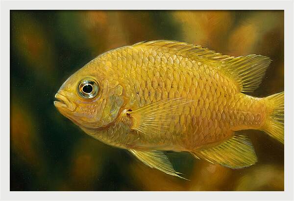 Golden Damselfish Underwater