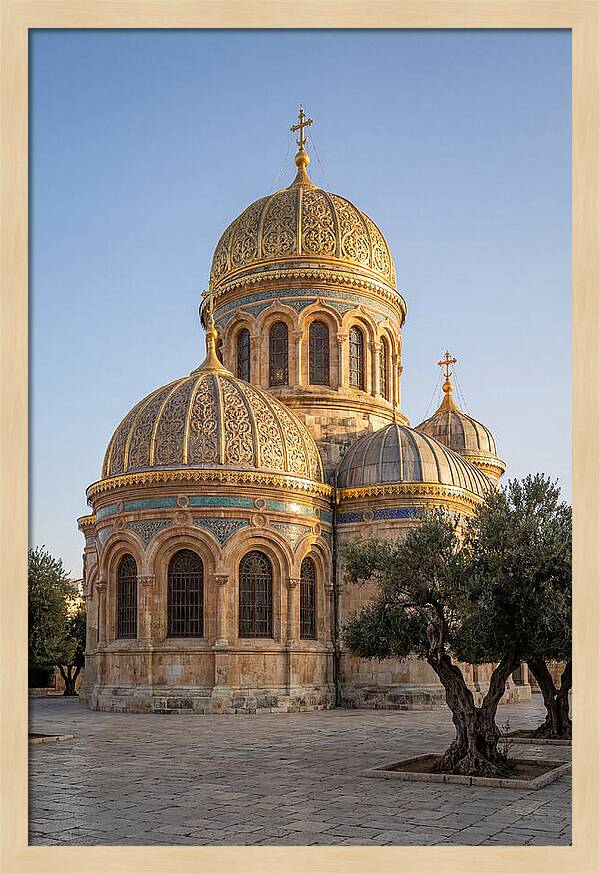 Golden Domes Under Clear Sky