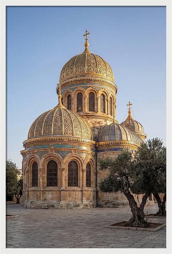 Golden Domes Under Clear Sky