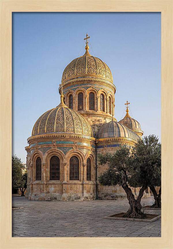 Golden Domes Under Clear Sky