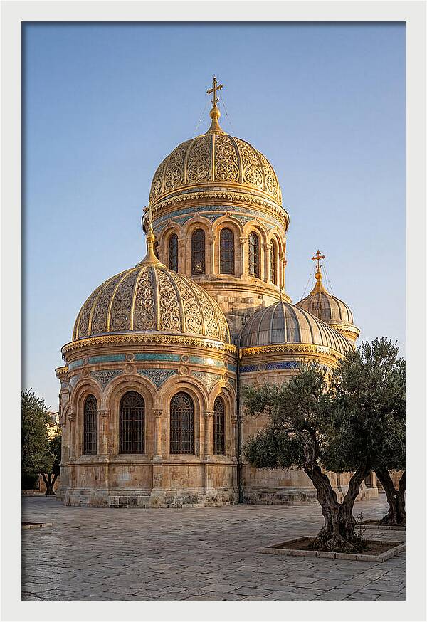 Golden Domes Under Clear Sky