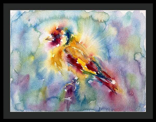 Golden Finch In Watercolor