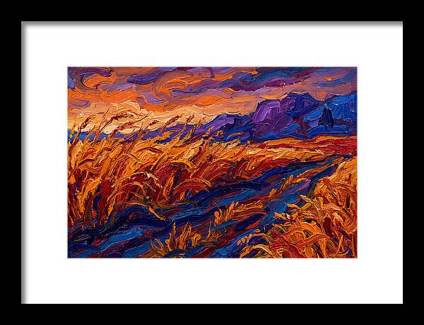 Golden Grain Fields At Dusk