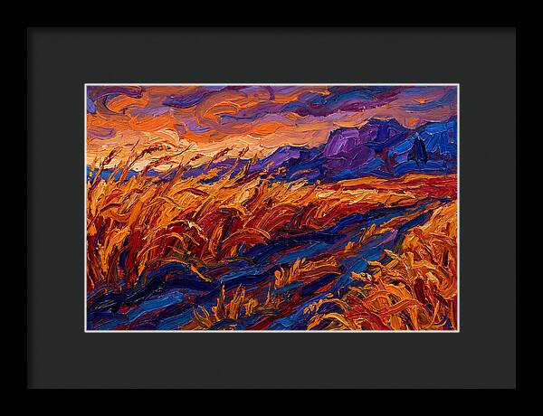 Golden Grain Fields At Dusk