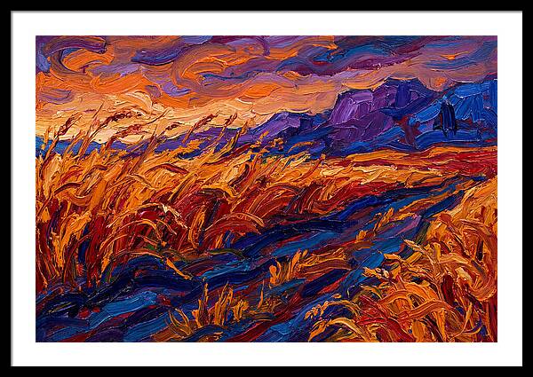 Golden Grain Fields At Dusk