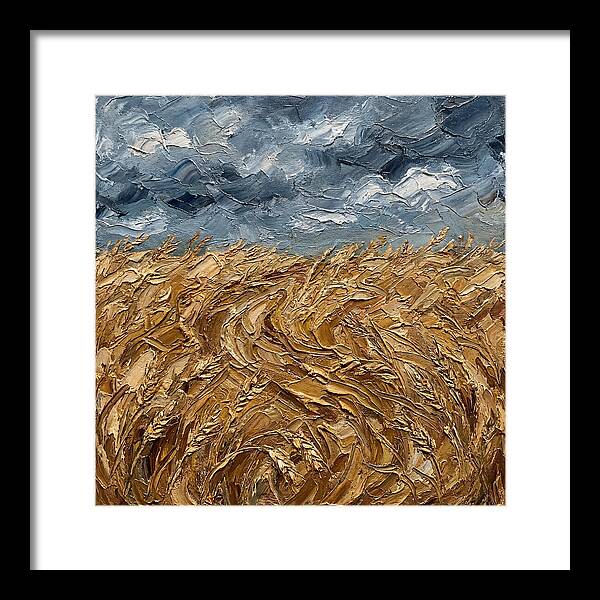 Golden Grain Under Stormy Skies