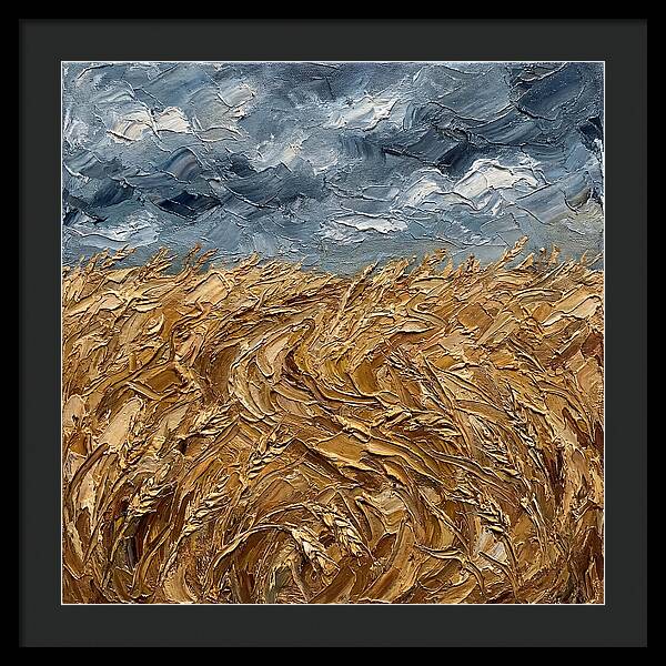 Golden Grain Under Stormy Skies