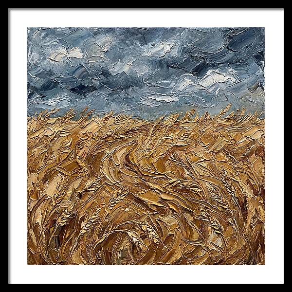Golden Grain Under Stormy Skies