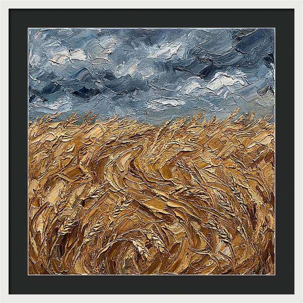 Golden Grain Under Stormy Skies