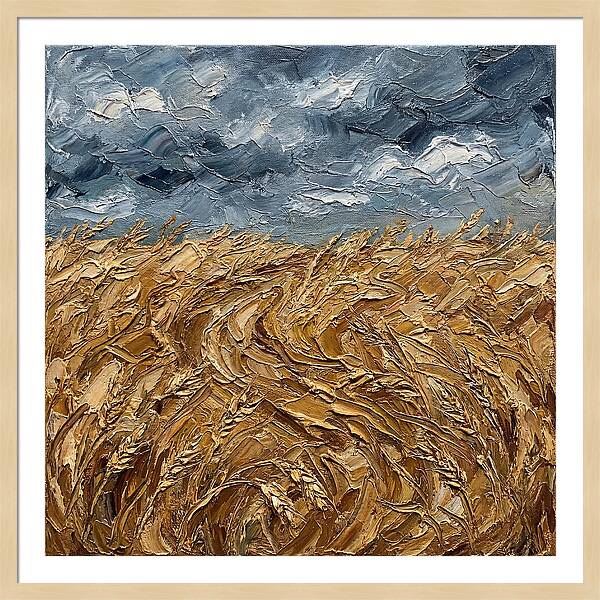 Golden Grain Under Stormy Skies