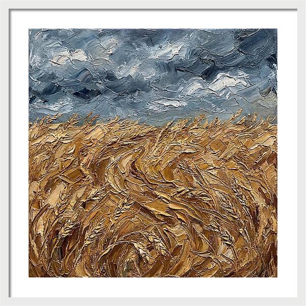 Golden Grain Under Stormy Skies