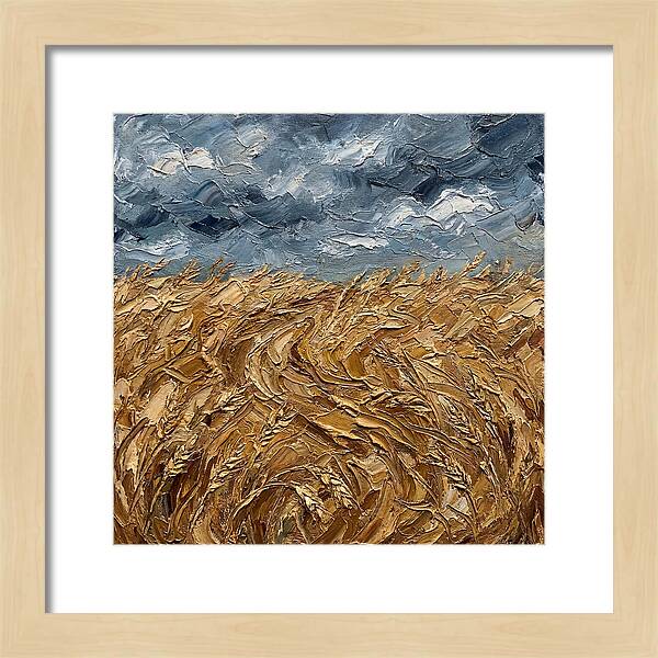 Golden Grain Under Stormy Skies